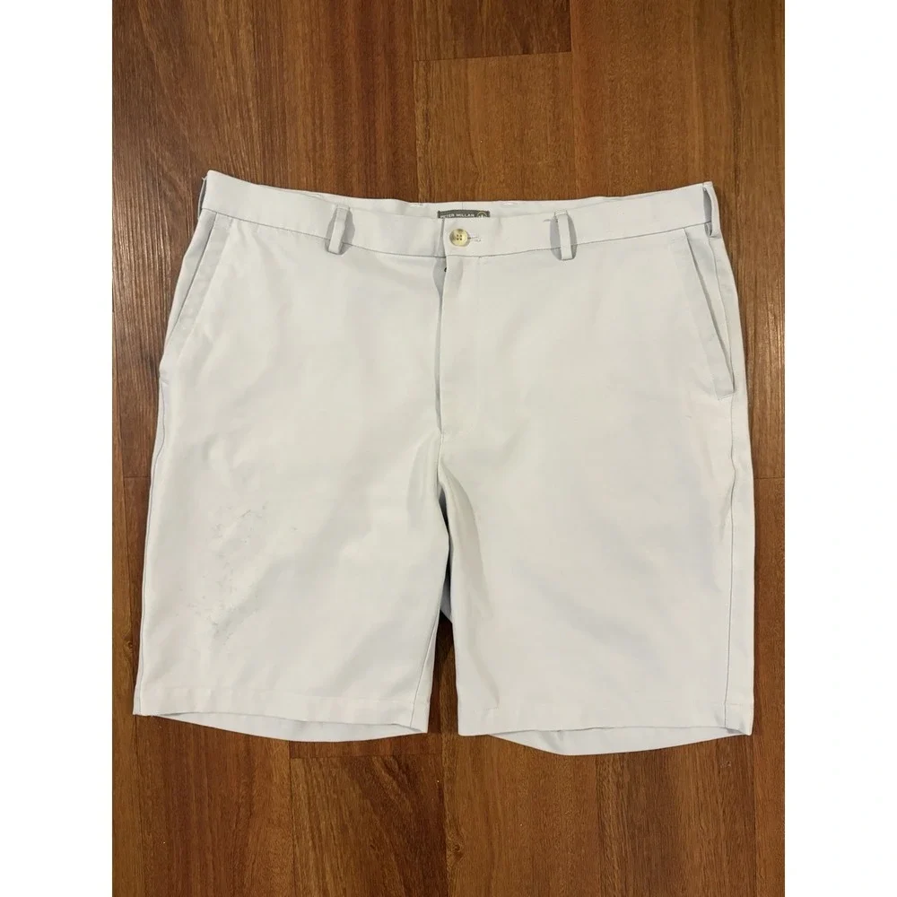 2 Pair Peter Millar Golf Shorts Men's 38 Blue Gray Performance Stretch 9